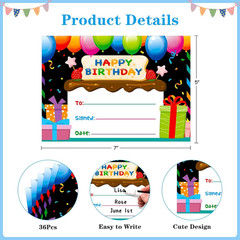 Birthday Certificates for Kids Classroom – 36PCS Happy Birthday Award Gifts for