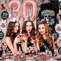 Death to My 20s Decorations, 30th Birthday Decorations for Her, Rip 20s Banne…