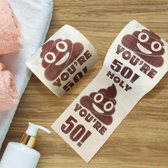50th Birthday Decorations, Funny Toilet Paper Roll, 50th Bday Party Supplies