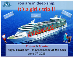 Cruise Cabin Door Decoration Magnetic – Can be customised – Laminated