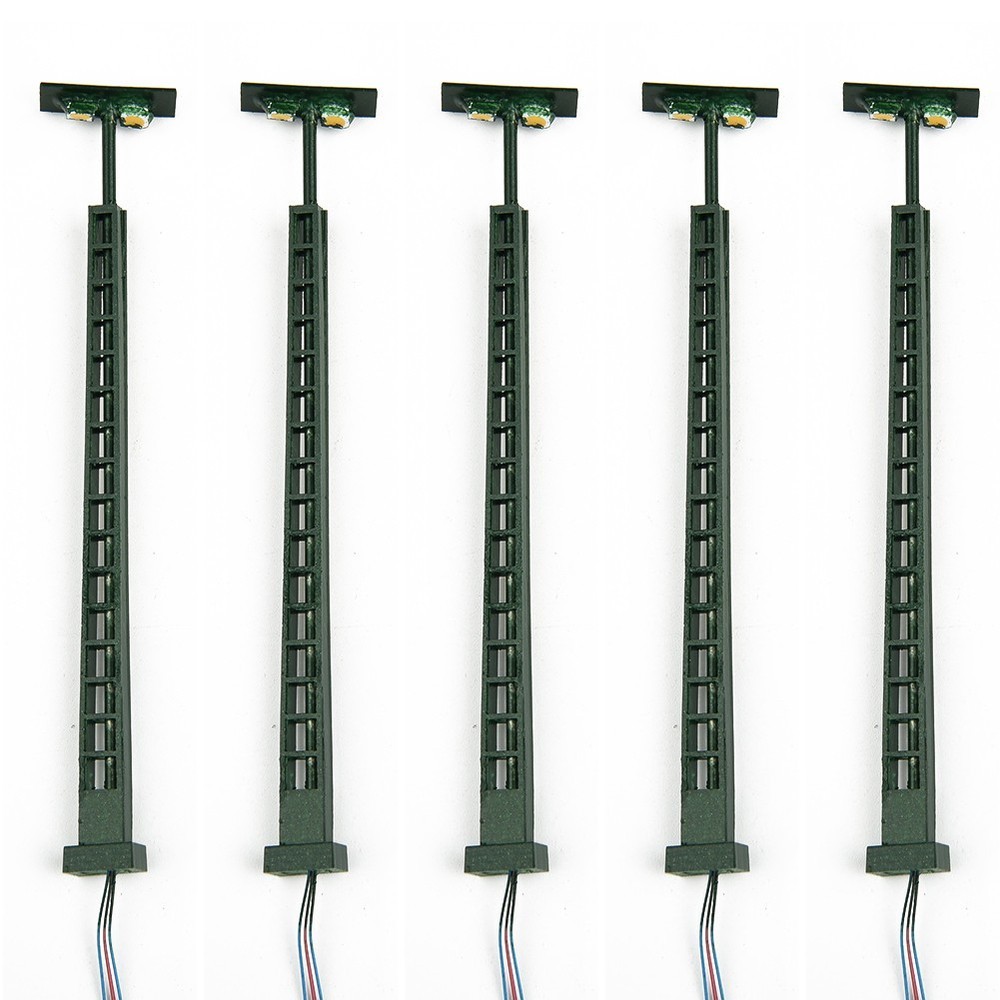 5Pcs Model Railway Lights Lattice Mast Light, N Gauge Light Layout-Bonsai Decor