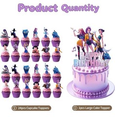 Kpop Demon Hunters Birthday Party Decoration Backdrop Banner Topper