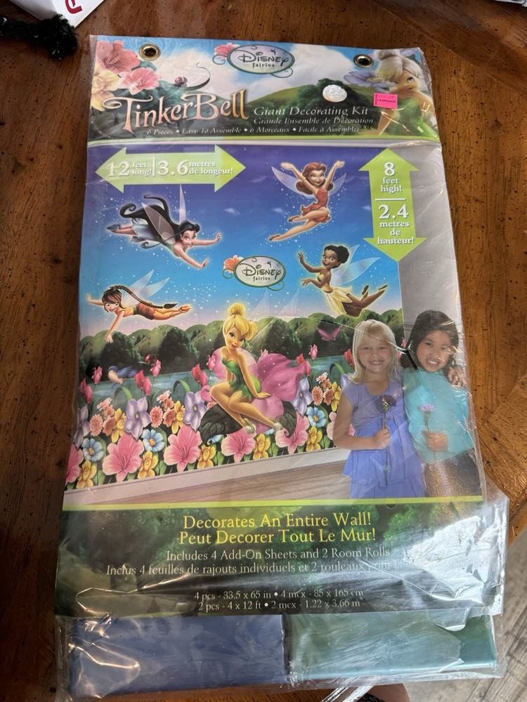 Disney Fairies Tinkerbell Giant Wall Decorating Kit 12′ Long x 8′ High New