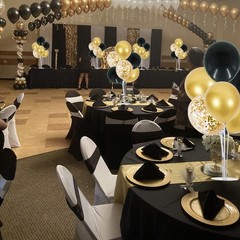 TONIFUL Graduation Decorations 2026 6 Set Balloon Centerpieces for Table,Black