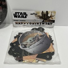 STAR WARS BIRTHDAY BANNER Mandalorian BABY YODA «happy birthday» 6′ long NEW!