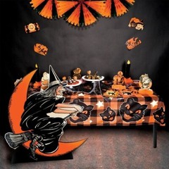 Beistle Vintage Halloween Witch and Moon 4.2 Foot Cardboard Standup