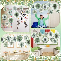 Weekgrat 18 Pcs Eucalyptus Paper Fans Colorful