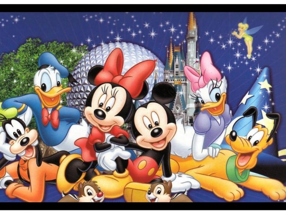 Mickey Mouse and His Friend Birthday Minnie Backdrop Background Banner Photo