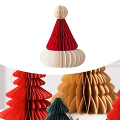 Christmas Honeycomb Santa Hat Funny Novelty Christmas Tree Ornament for Home