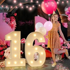 1 PCS 3FT Foam Board Number 1 Light Up Marquee Number Birthday Party Decor