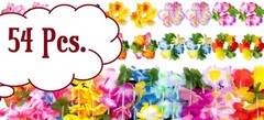 Moon Boat 54pcs Hawaiian Leis Party Props Decoration necklace bracelet flowers