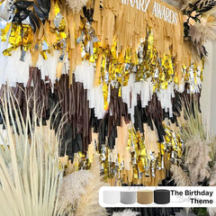 Gold Crepe Paper Streamers 4Pcs 328Ft Pack of Gold Crepe Paper for Wedding Birth