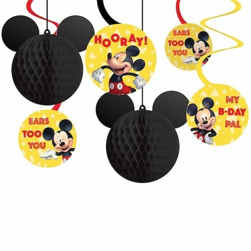 Mickey Mouse Forever Disney Clubhouse Birthday Party Honeycomb Swirl Decorations