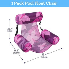 Inflatable Pool Float Chair – Pool Floats Adult Heavy Duty, Water Floating Lo…