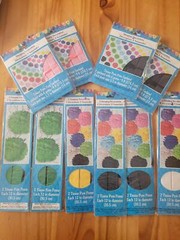Lot of 10 New Packages ~ Tissue Paper Decorations POM POMS ~ Multi-Colors (C1)