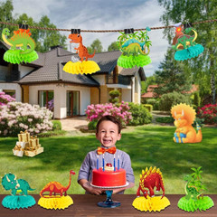 Dinosaur Birthday Party Decorations for 1 2 3 4 5 Year Old Boy, Dinosaur Theme B