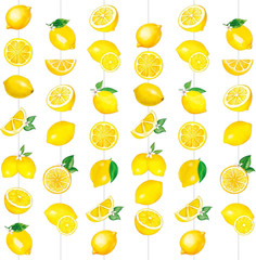 8Pcs Lemon Hanging Garlands Yellow Lemon Birthday Party Decorations Lemonade The