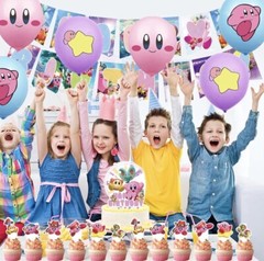 Kirby Star Video Game Theme Birthday Party Decorate Supplies Set US Seller