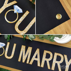 Proposal Banner Will You Marry Me Ring Banner 6Feet | Propose Decorations Suppli