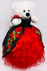 NEW Quinceanera Teddy Be Charro Themed Black / Red – Oso de Quinceanera Charro