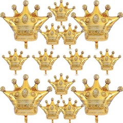 Stunning Gold Crown Balloons – 14PCS Set for Birthday, Wedding, and Celebrations