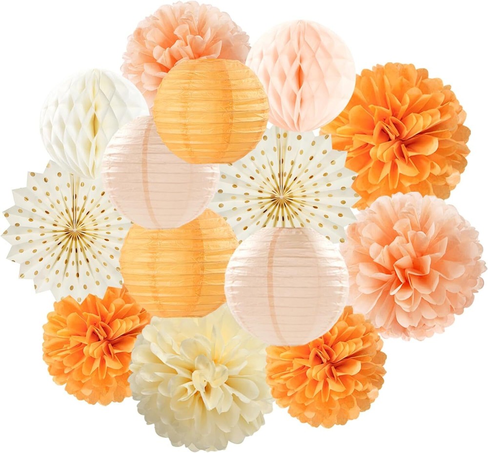 Beige-Orange Peach Fall Variety Pack, Beige Light-Orange