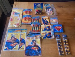 Lot Of Vintage Superman Hallmark Party Express (2006) Birthday Decorations