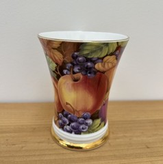 Crown Trent Fruit Mug Cup Gold Trim Fine Bone China Tea Coffee