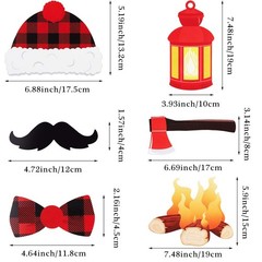44 Pc Lumberjack Photobooth Props (Assorted)