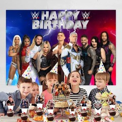 25pcs Wrestling Cake Decorations with 1pcs Cake Topper, 24pcs Cupcake Toppers