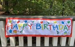 Colorful HAPPY BIRTHDAY Banner 48” X 13” w/ Grommets