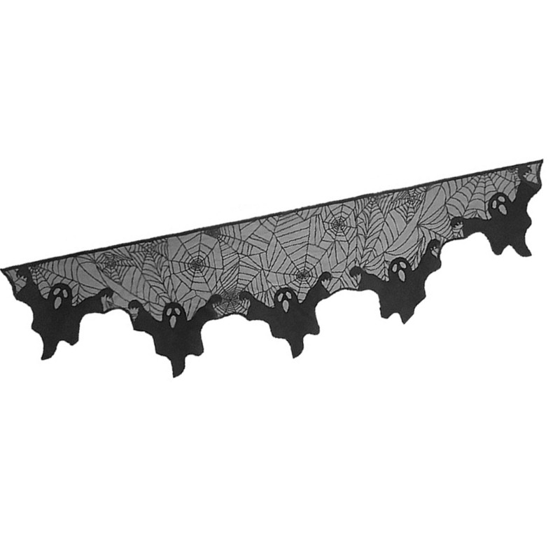 Spooky Tablecloth Halloween Party Table Decoration Mantel Scarf Cover Cobweb