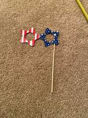 12 Piece Patriotic Photo Stick Props great for 4th of July