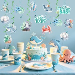 Ocean Baby Shower Decorations: Under The Sea Baby Shower Decorations Ocean Ba…