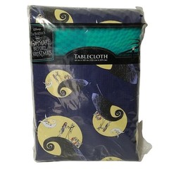 The Nightmare Before Christmas Tablecloth 60 x 102 Blue Christmas Halloween NEW