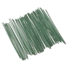 100Pcs Durable Floral Wire Stems for Decoration DIY Flower Arrangement Green