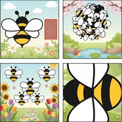 60 Pcs Bee Cutouts Assorted Size Bee Bulletin Board Accents or Craft Cutouts …