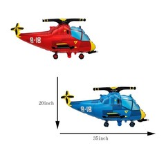 6PCS Airplane Helicopter Shaped Foil Balloons Set Airplane Mylar Balloons for…