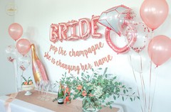 Rose Gold Bachelorette Party Decorations Kit Bridal Shower Balloons Supplies