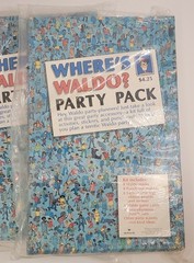 2 Where’s Waldo Party Pack Hallmark Vintage 1991 Birthday Mask, Game, Awards Etc