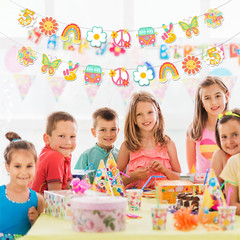Five Is a Vibe Banner, Girl’S Five Birthday Decor, Daisy Hippie Groovy 5Th Birth