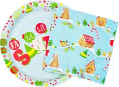 32-Count Buddy the Elf Party Plates and Napkins – Perfect for Holiday Gatherings