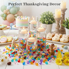 150PCS Multicolored Acrylic Gems for Decor, Crafts, and Party Favors