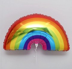 Five Below 35 in. Foil Rainbow Mylar Balloon W/Paper Straw 7.72 in. NEW