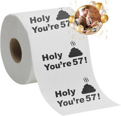 57Th Birthday Decorations Toilet Paper for Men & Women – Funny Design Novelty Gr