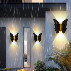Butterfly Design Solar Wall Light IP65 Waterproof for Indoor Outdoor Use