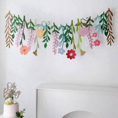 Double-Sided Wildflower Garland for Garden Party Decorations and Events