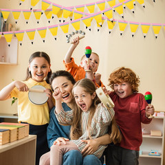 5 Pcs Back to School Decorations Pencil Shaped Paper Pennant Banners Classroom T