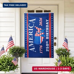 4th of July Decorations – 3×5 Ft Double Sided 3 Layers 250th Anniversary Flag –