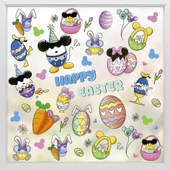 Easter Window Clings for Glass Decorations – 60 Pcs Double-Sided Happy Easter St